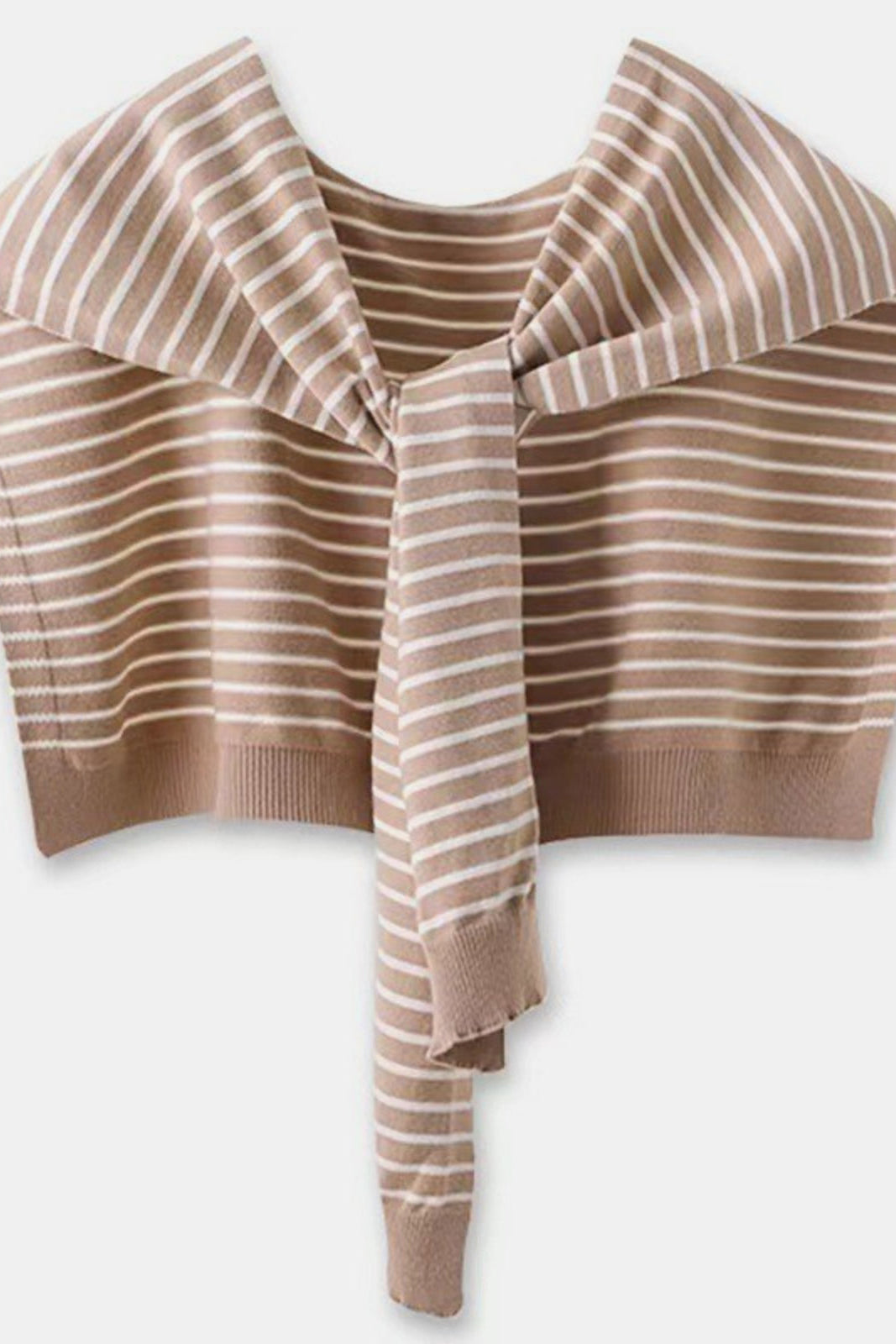 Striped Contrast Knit Wrap