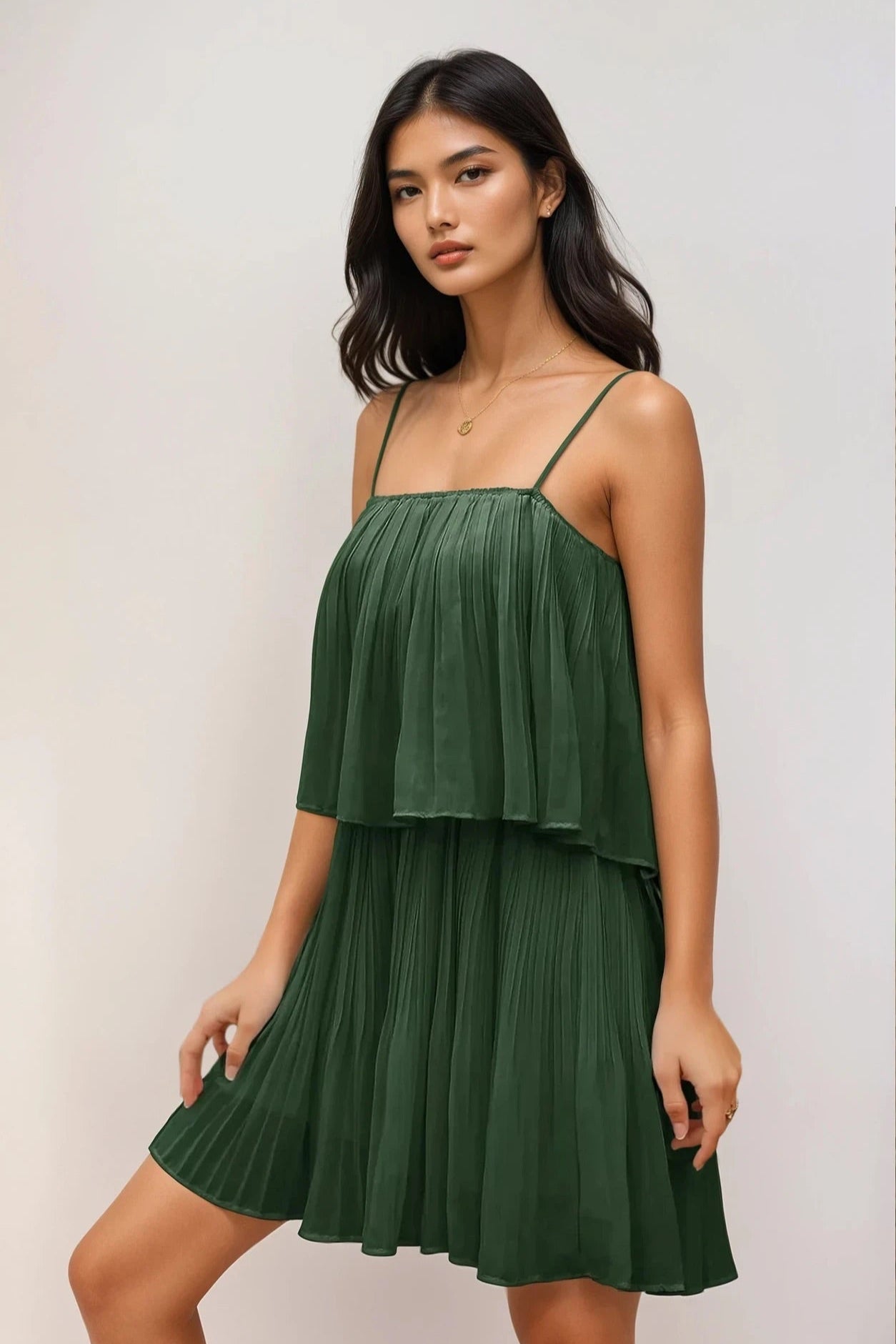 Ruched Spaghetti Strap Romper