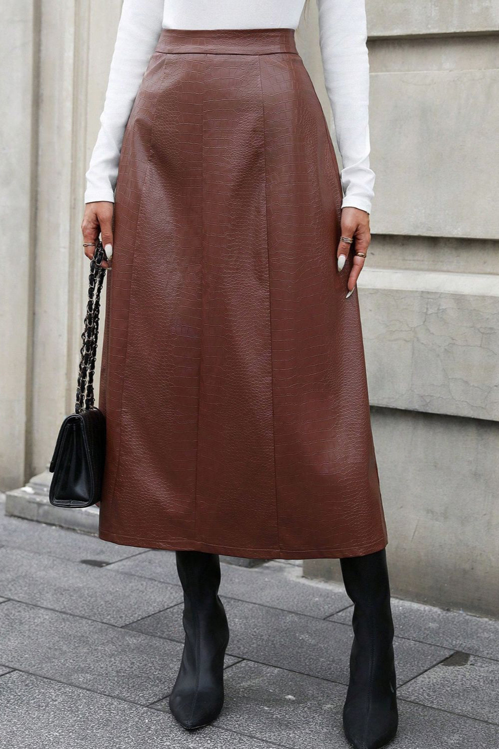 High Waist Midi Skirt