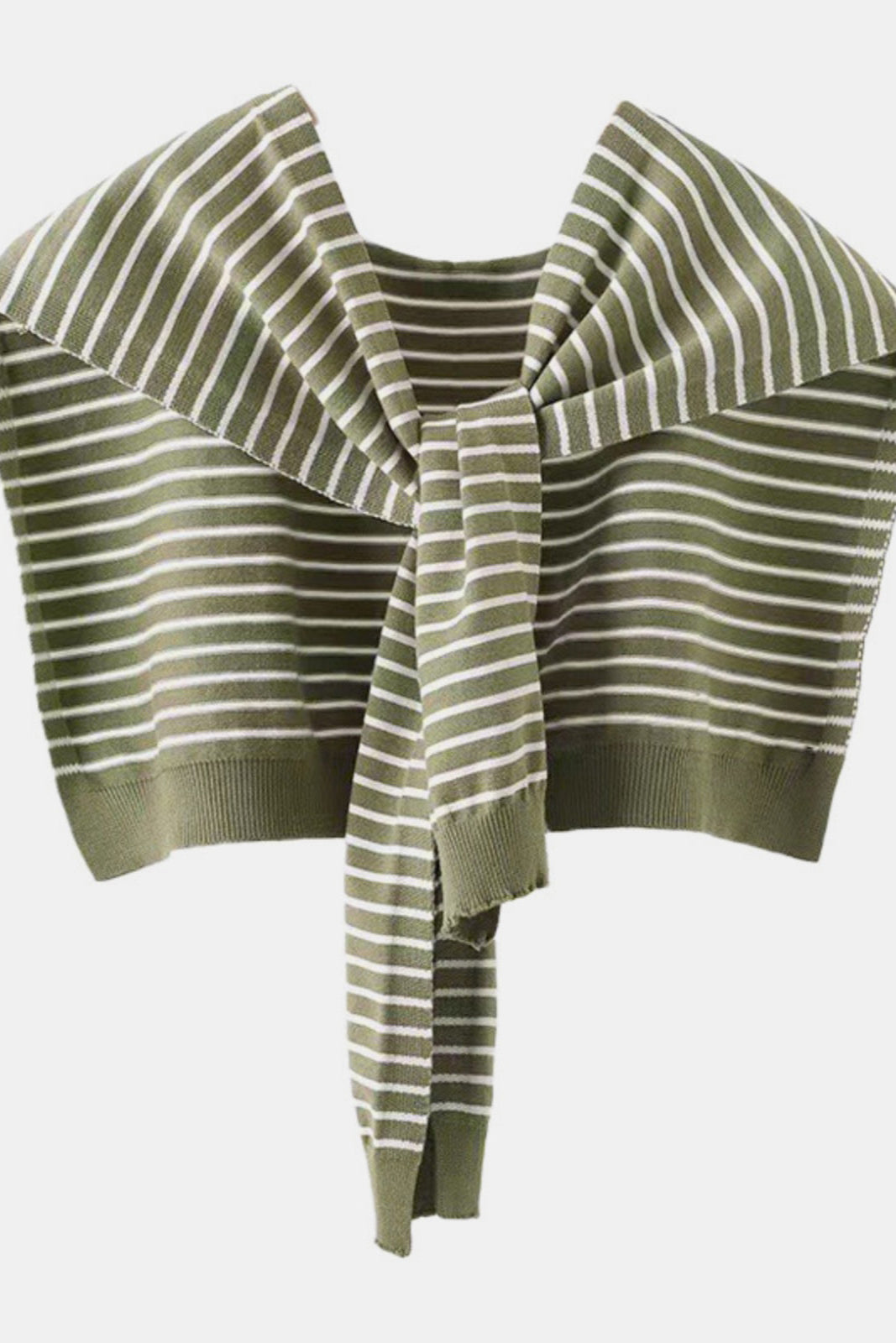 Striped Contrast Knit Wrap