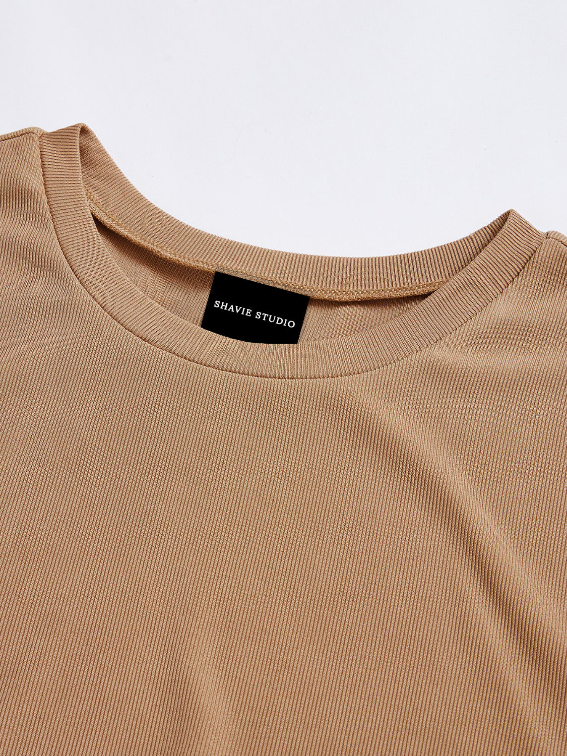 Round Neck Long Sleeve Top and Tied Pants Set