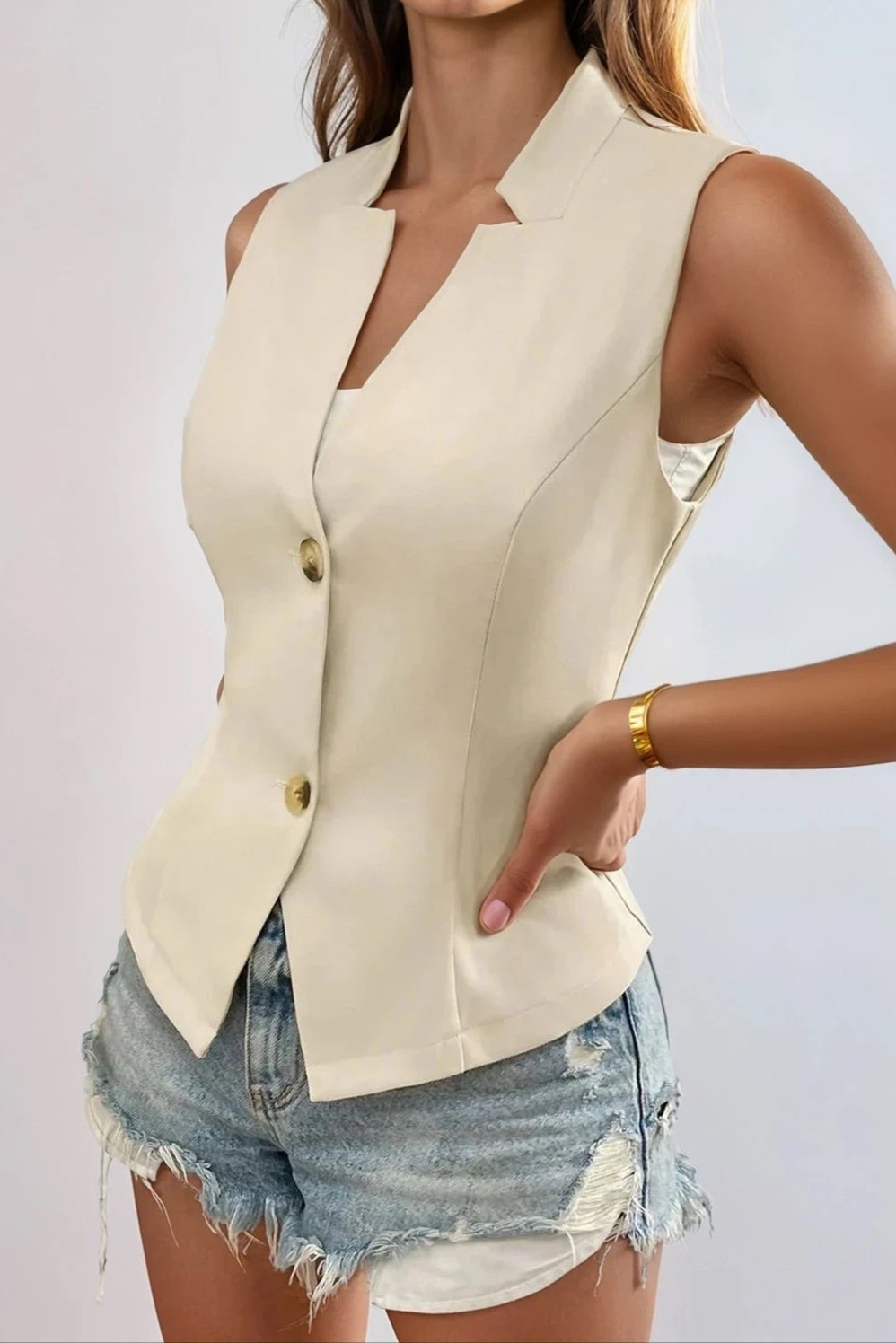 Button Down Vest Coat