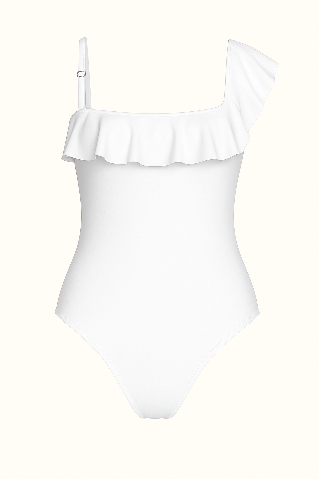 Asymmetrical Ruffled One-Piece Swimwear