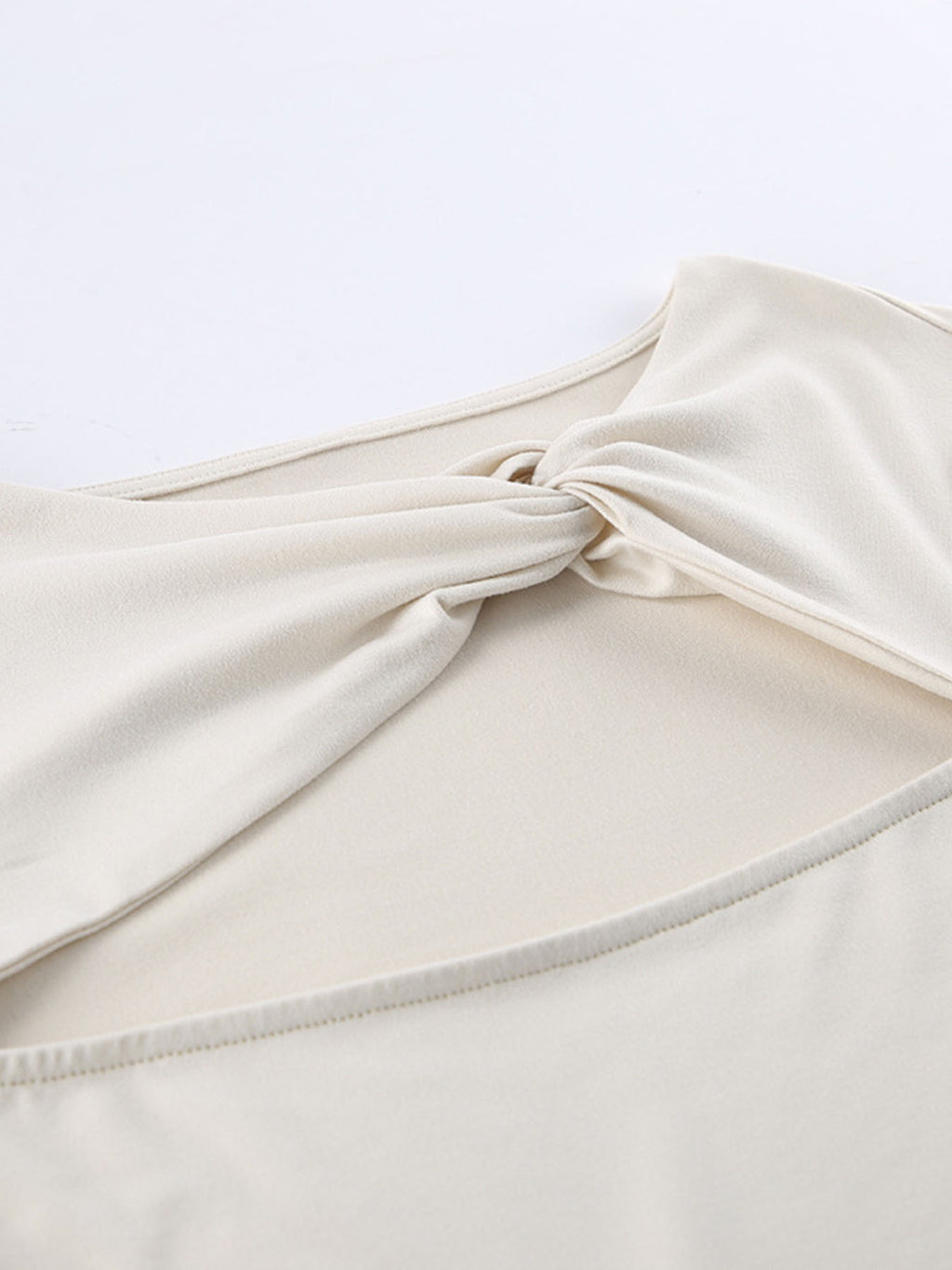 Cutout Knot Front Long Sleeve Top