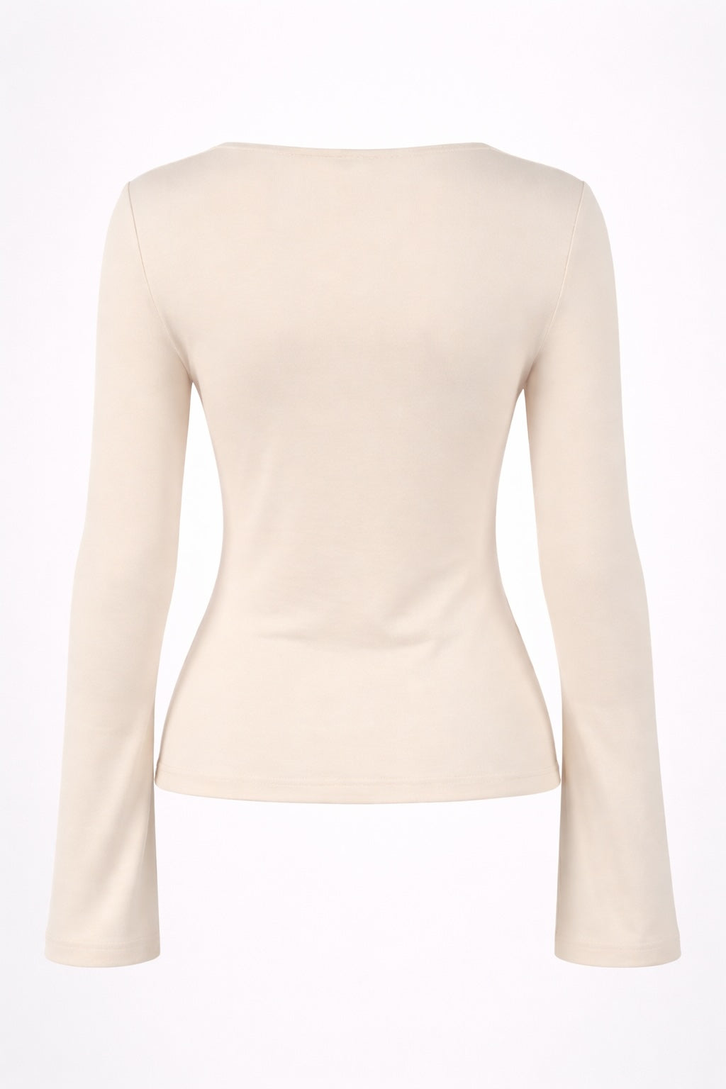 Cutout Knot Front Long Sleeve Top