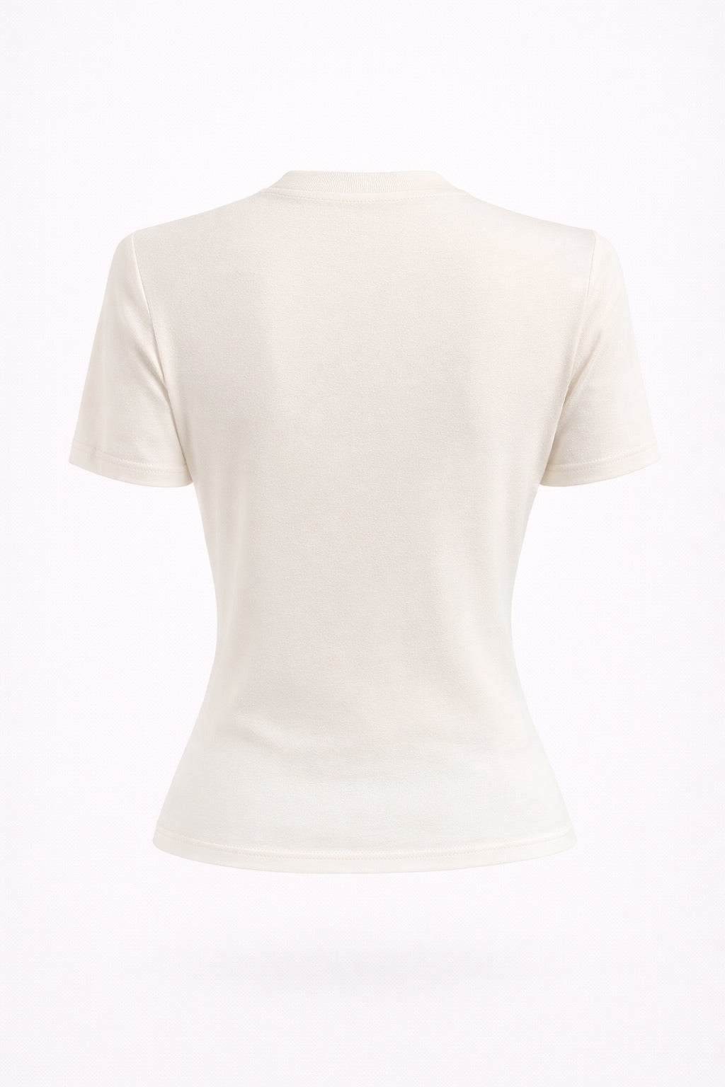White t-shirt on a white background