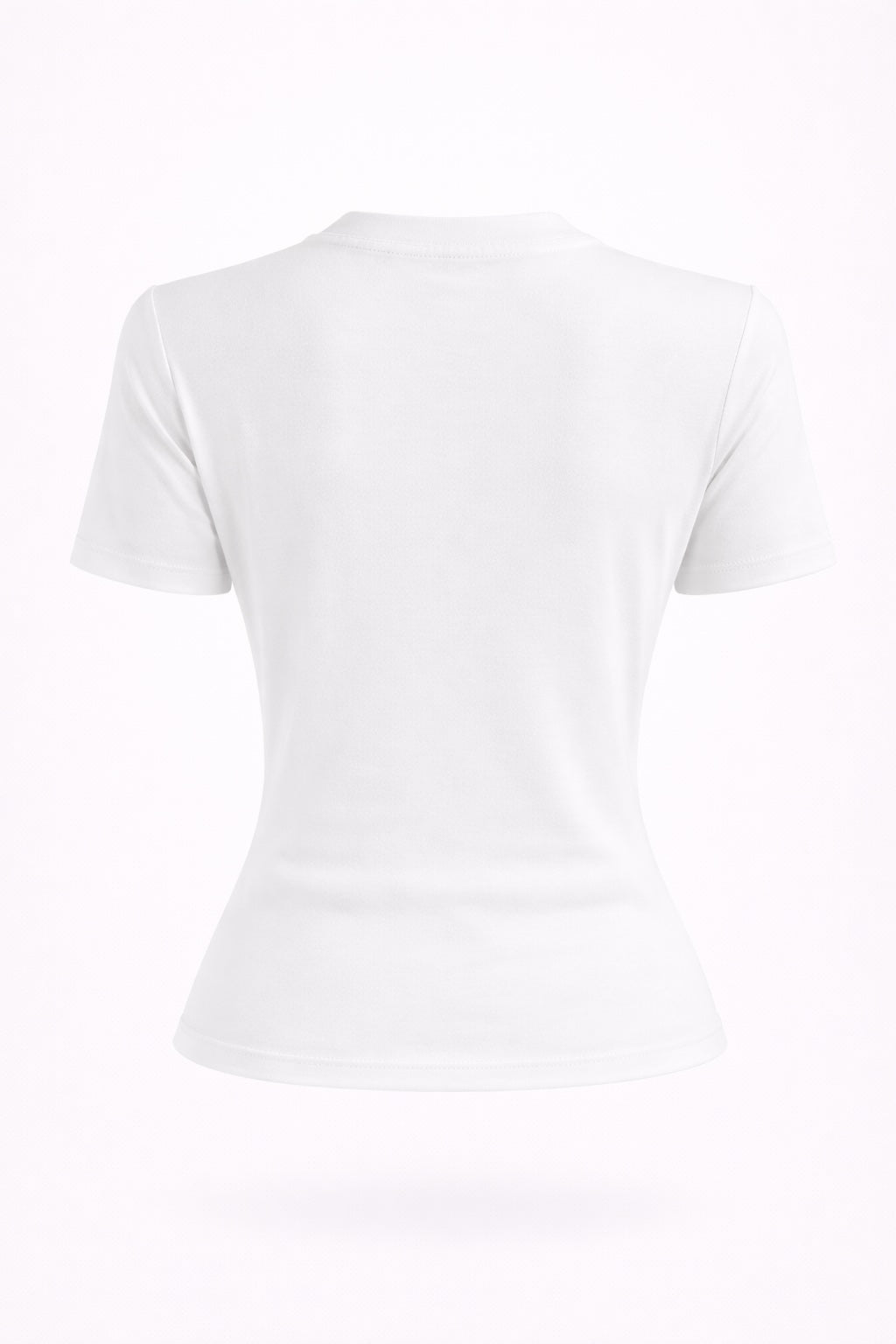 White t-shirt on a white background