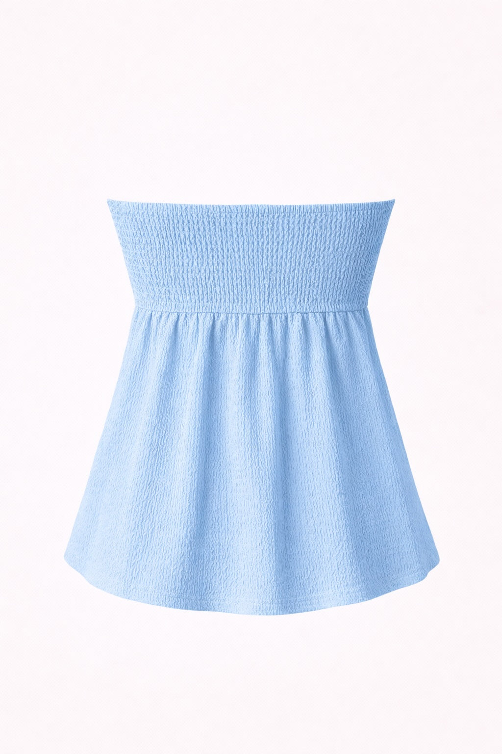 Light blue dress on a white background