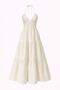 Halter Neck Tiered Maxi Dress