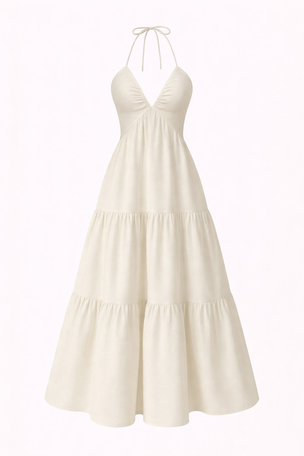 Halter Neck Tiered Maxi Dress