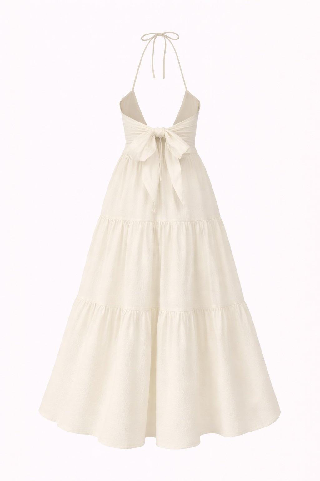 Halter Neck Tiered Maxi Dress