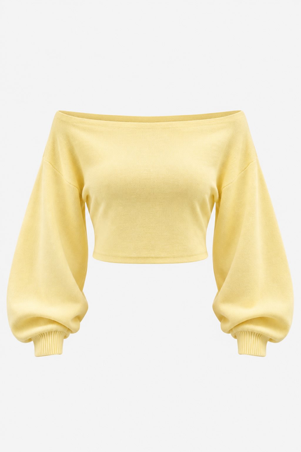 Off-Shoulder Cropped Sweater
