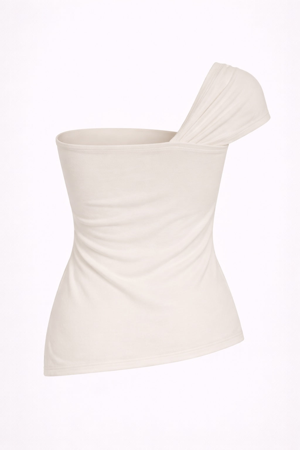 One-Shoulder Knot Detail T-Shirt