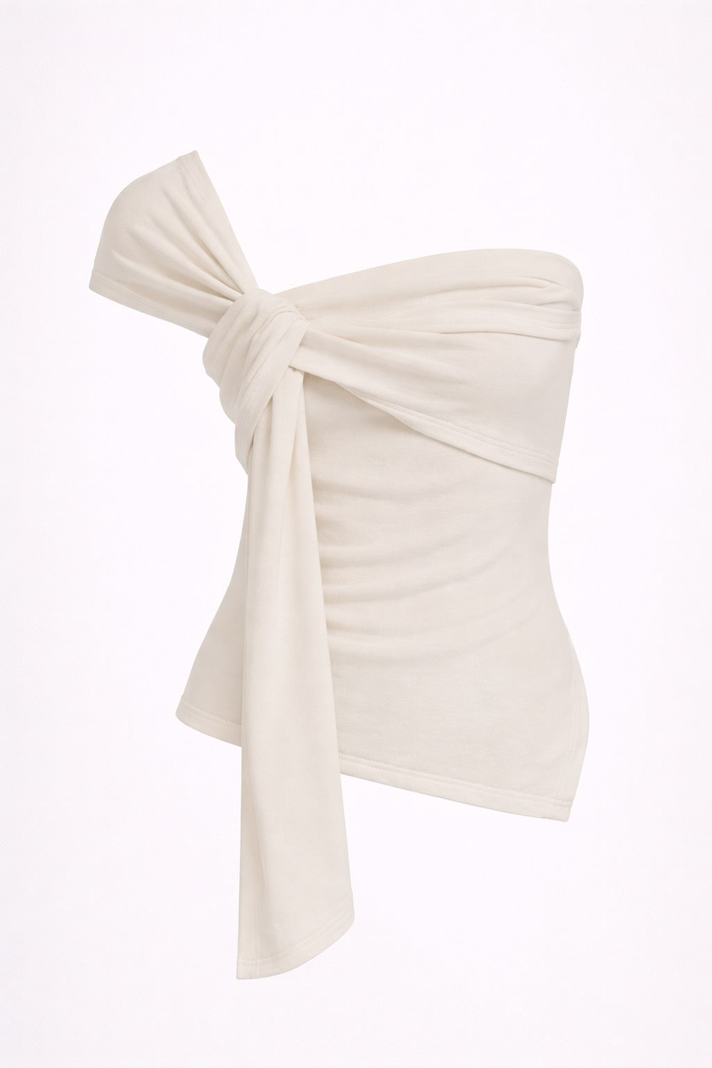 One-Shoulder Knot Detail T-Shirt