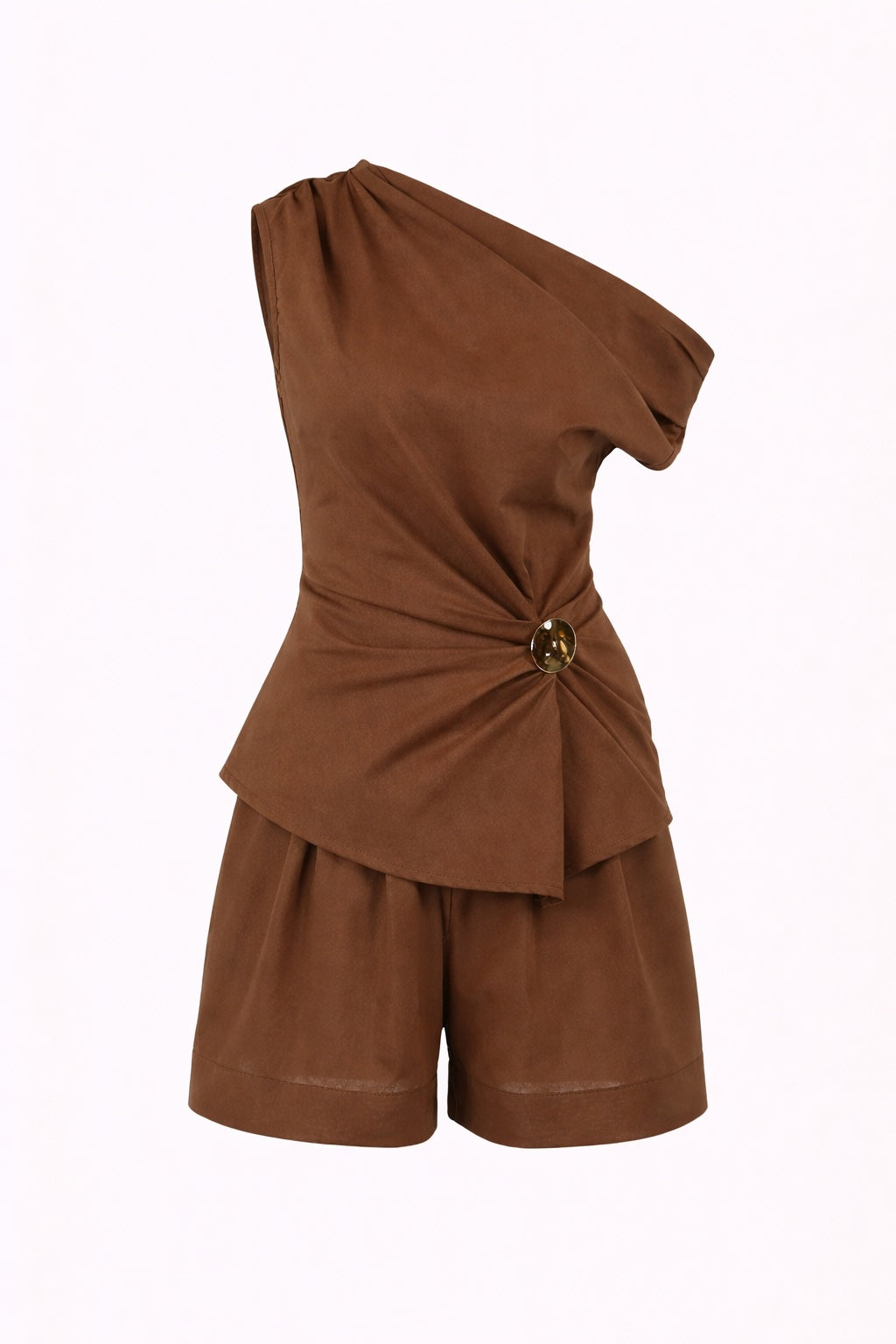 One-Shoulder Top and Shorts Set