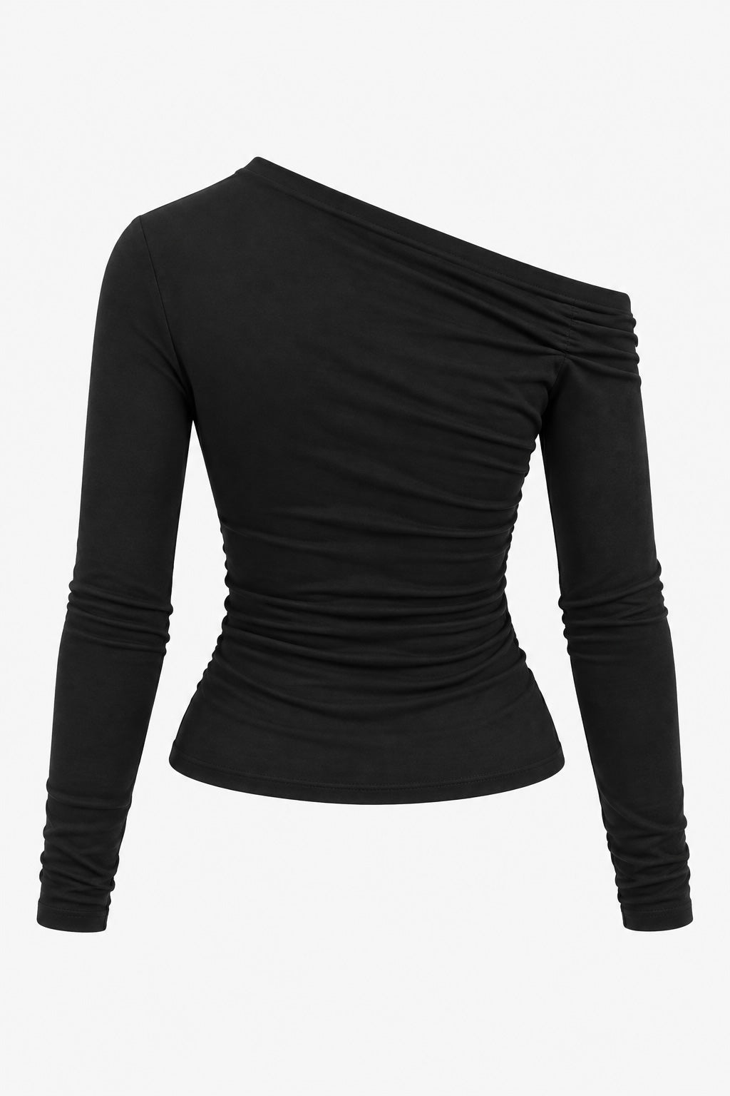 One Shoulder Long Sleeve Slim Fit T-Shirt