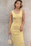Openwork Sleeveless Maxi Dress