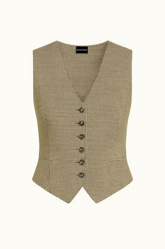 Plaid Button Down Vest