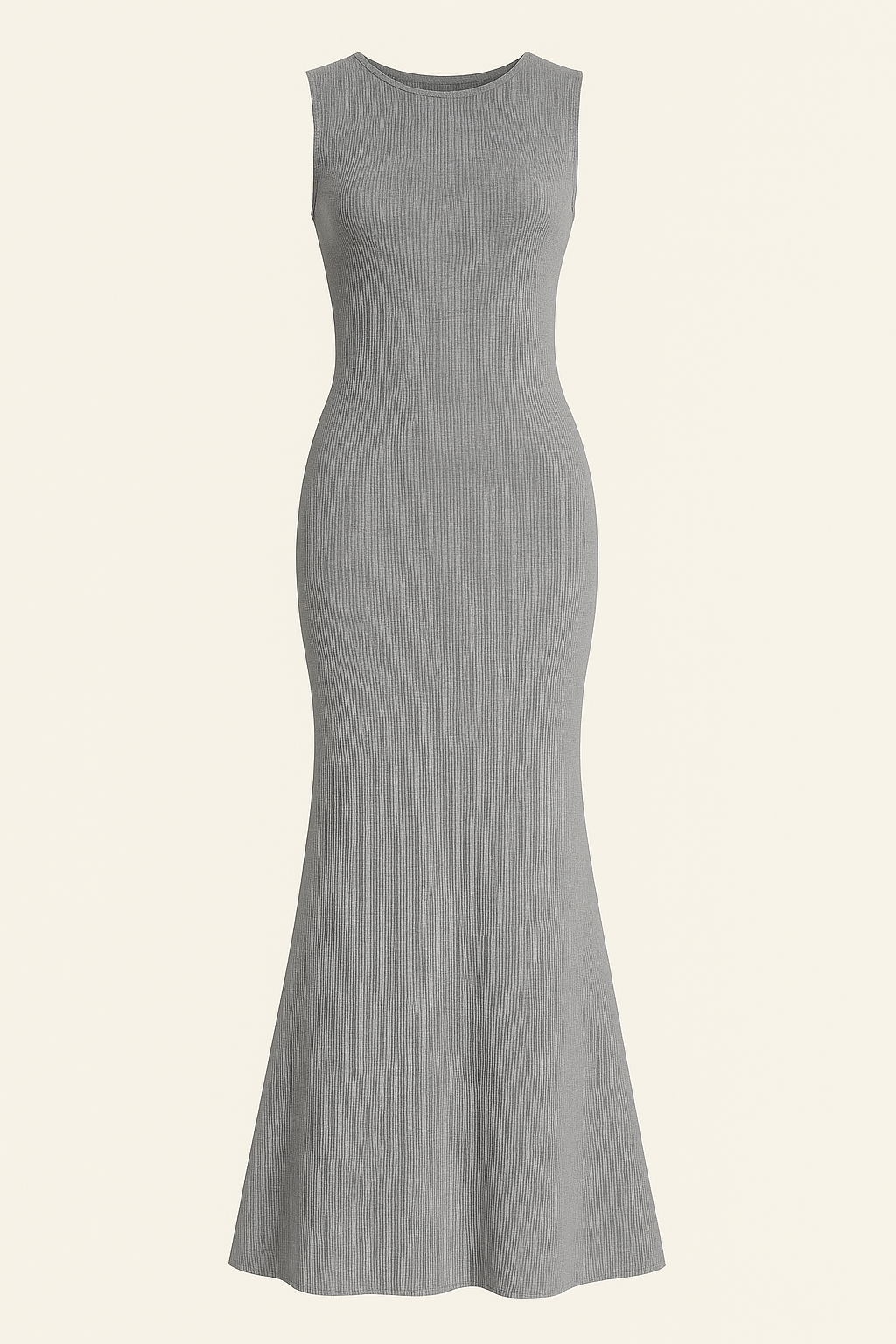 Round Neck Sleeveless Maxi Fishtail Dress