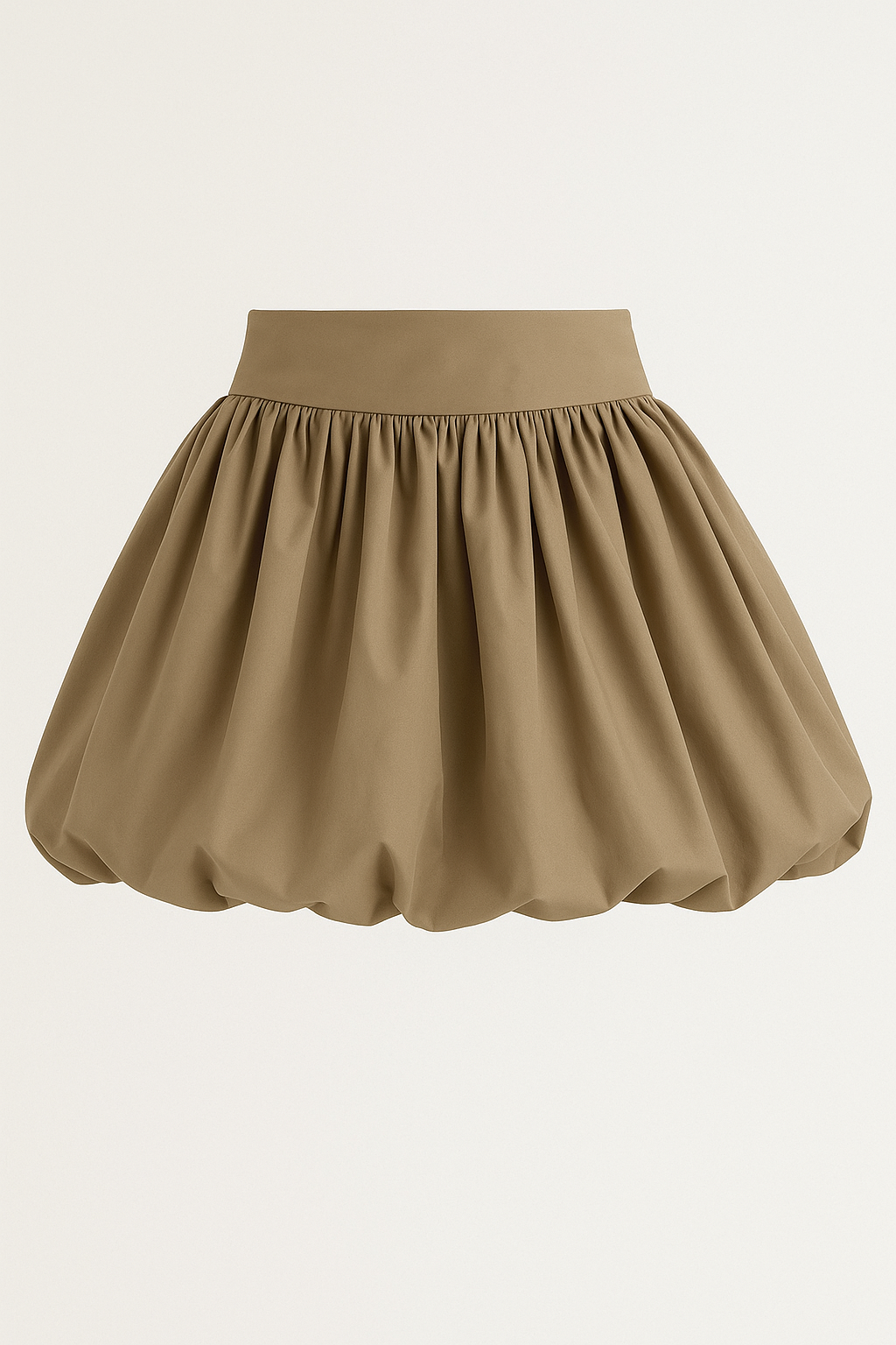 Ruched Bubble Hem Mini Skirt