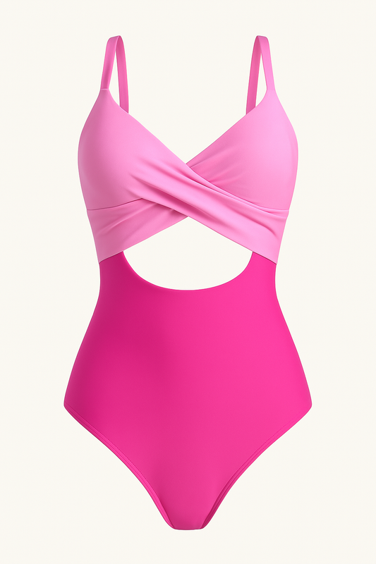 Tied Crisscross Cutout One-Piece Swimwear