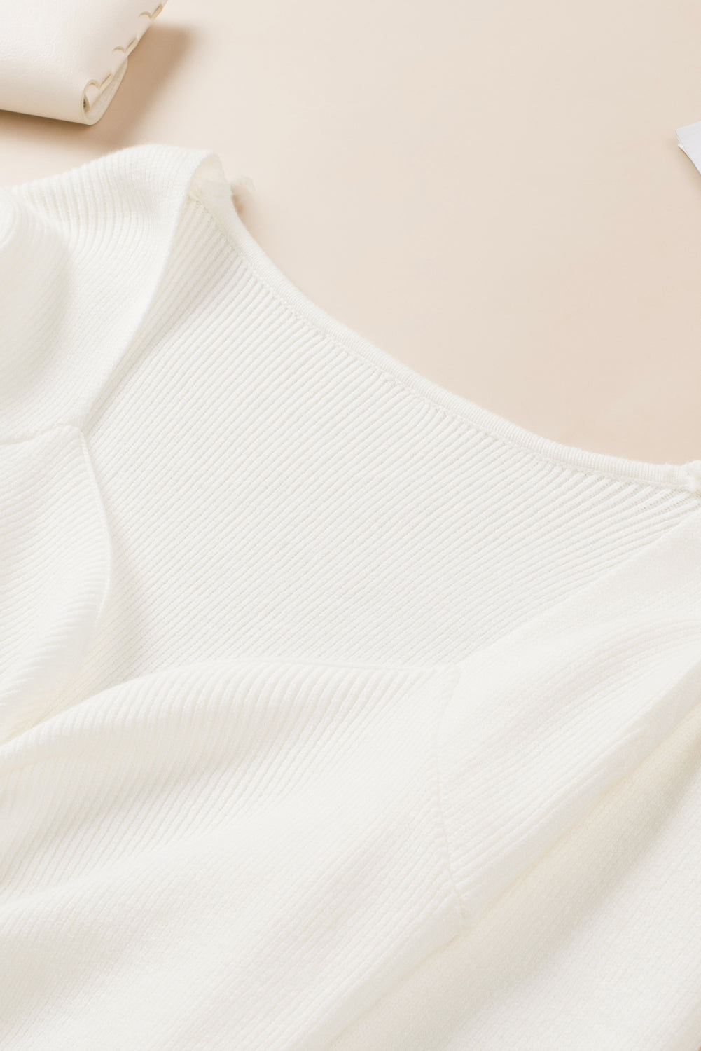 Sweetheart Neck Long Sleeve Sweater