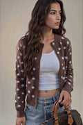 Polka Dot Button Up Cardigan
