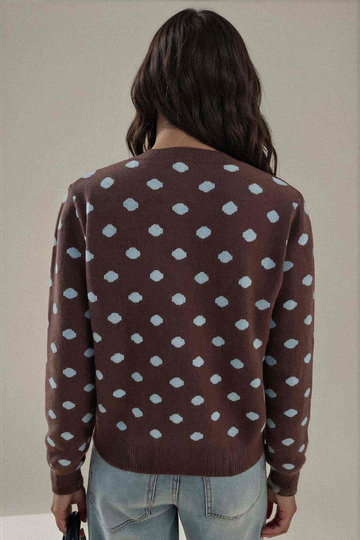 Polka Dot Button Up Cardigan