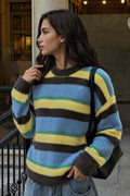 Striped Dropped Shoulder Sweater