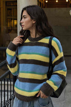 Striped Dropped Shoulder Sweater