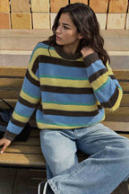 Striped Dropped Shoulder Sweater