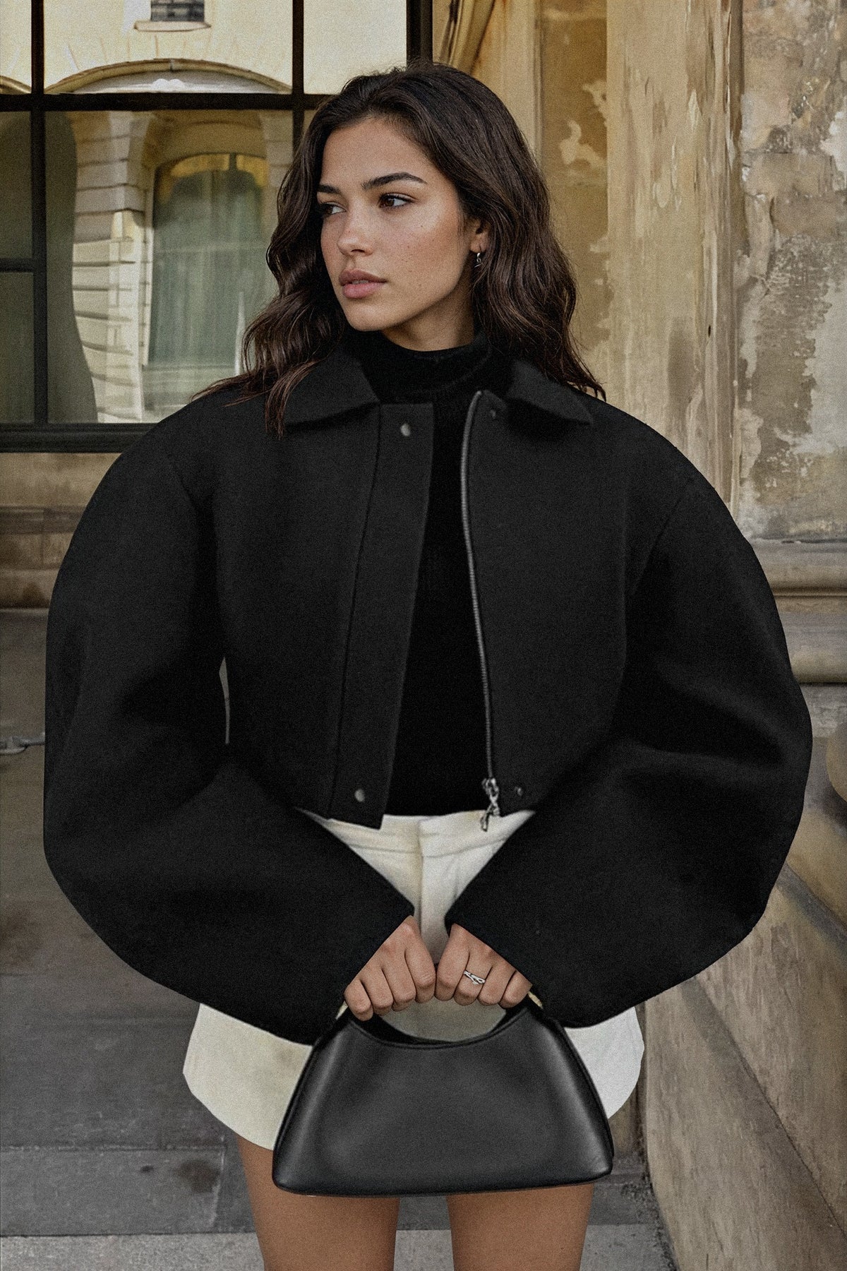 Zip Up Cropped Jacket