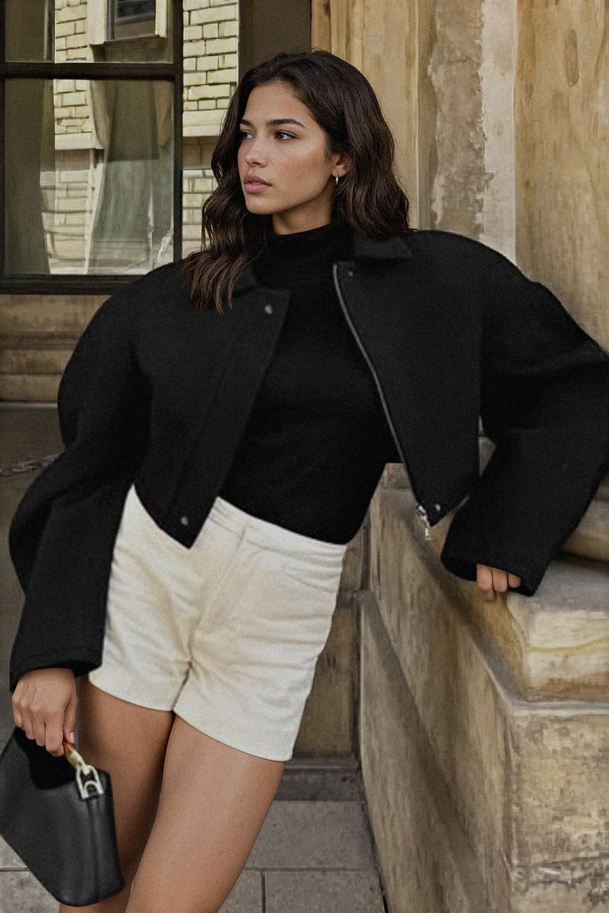 Zip Up Cropped Jacket