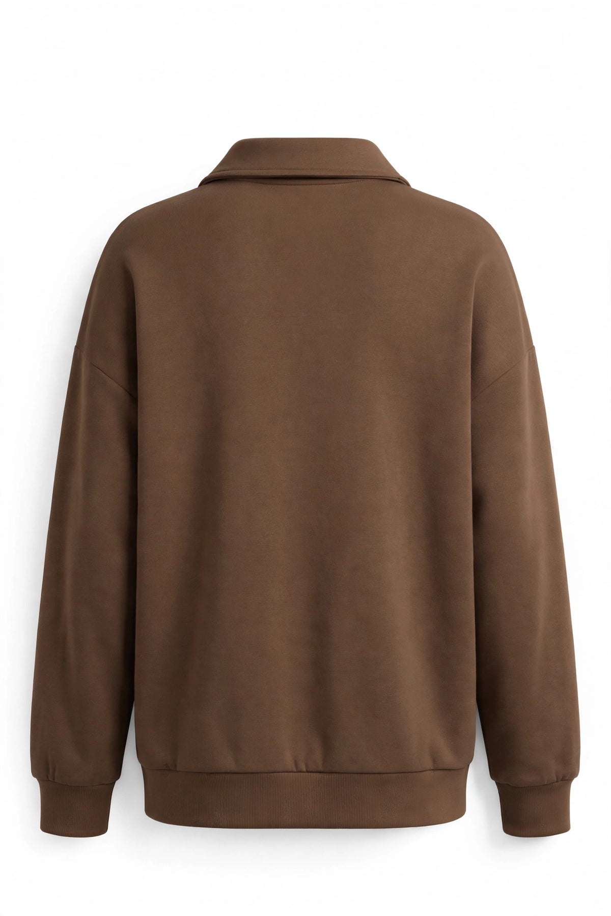 Polo Collar Dropped Shoulder Sweatshirt