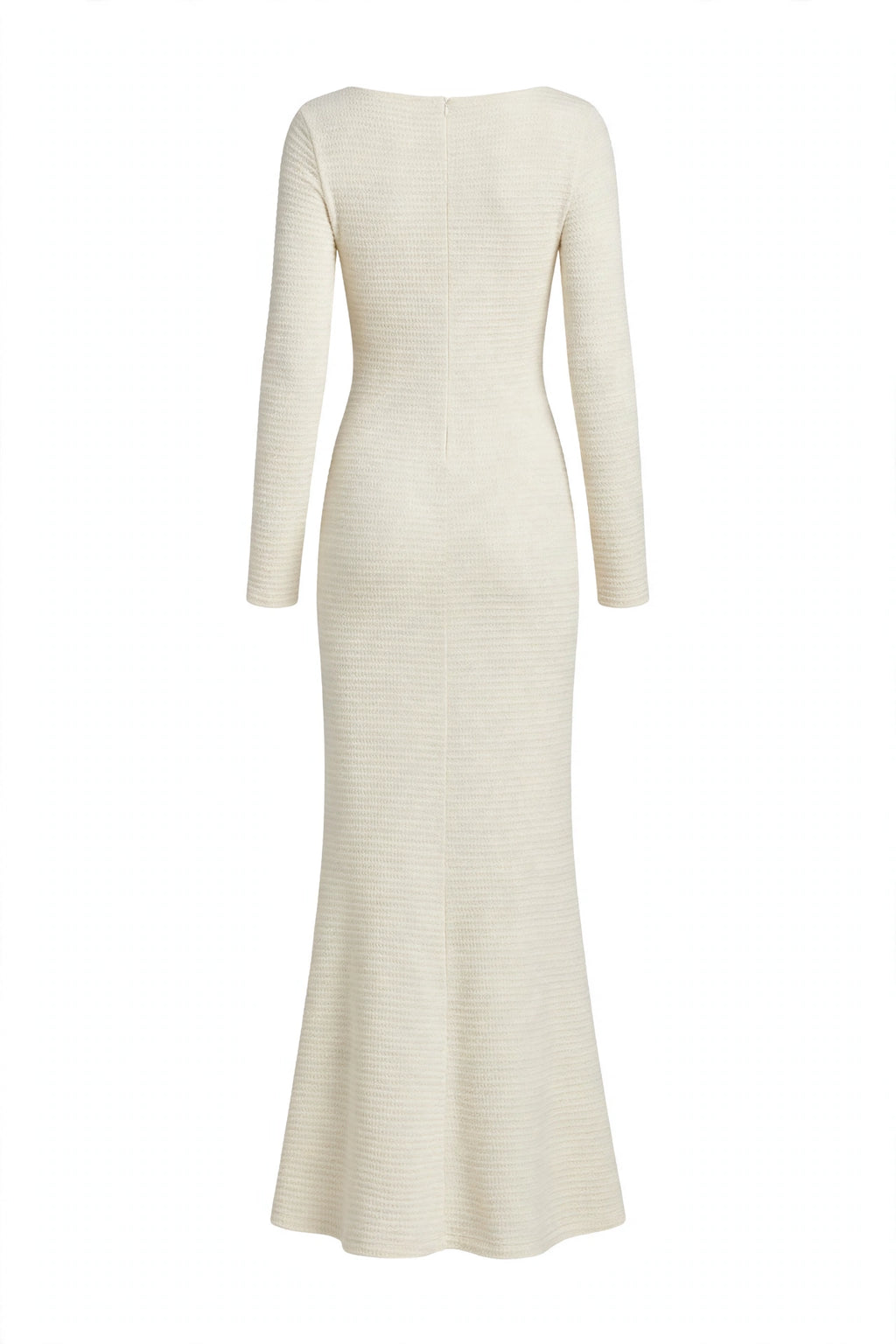 Elegant Long Sleeve Ruched Midi Dress